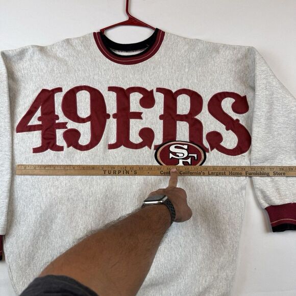 Vintage San Francisco 49ers Sweatshirt 90's  2XL Huge Spell Out Rare Legends Tag - Picture 3 of 10